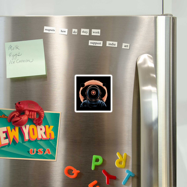 Astronaut Eclipse Space Artwork Cosmic Sci-Fi Gift Graphic by MakerMind8.2